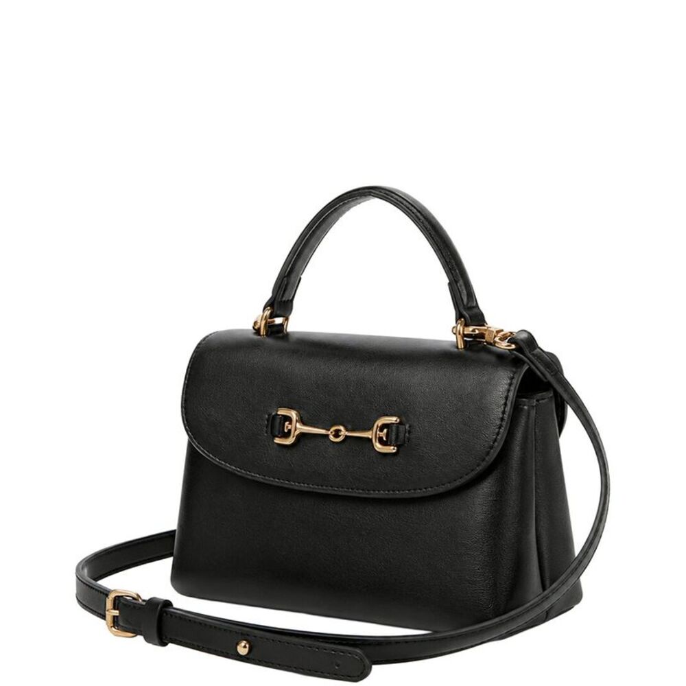 Sam Edelman Loraine Top Handle Leather Crossbody, Black